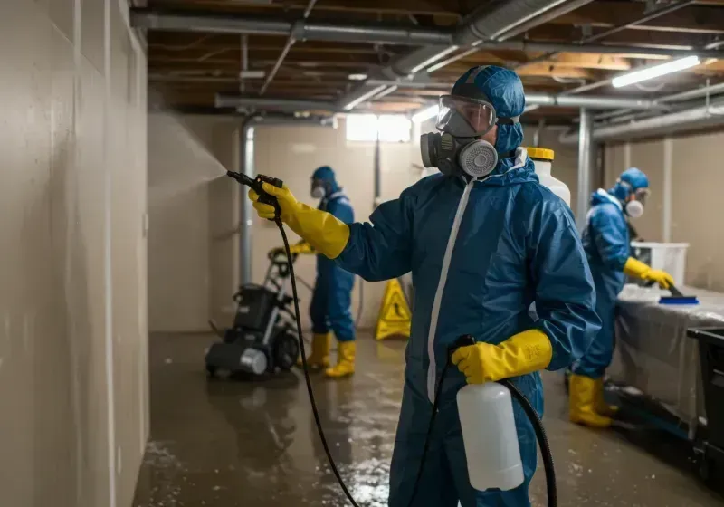 Basement Sanitization and Antimicrobial Treatment process in Edgewood, PA