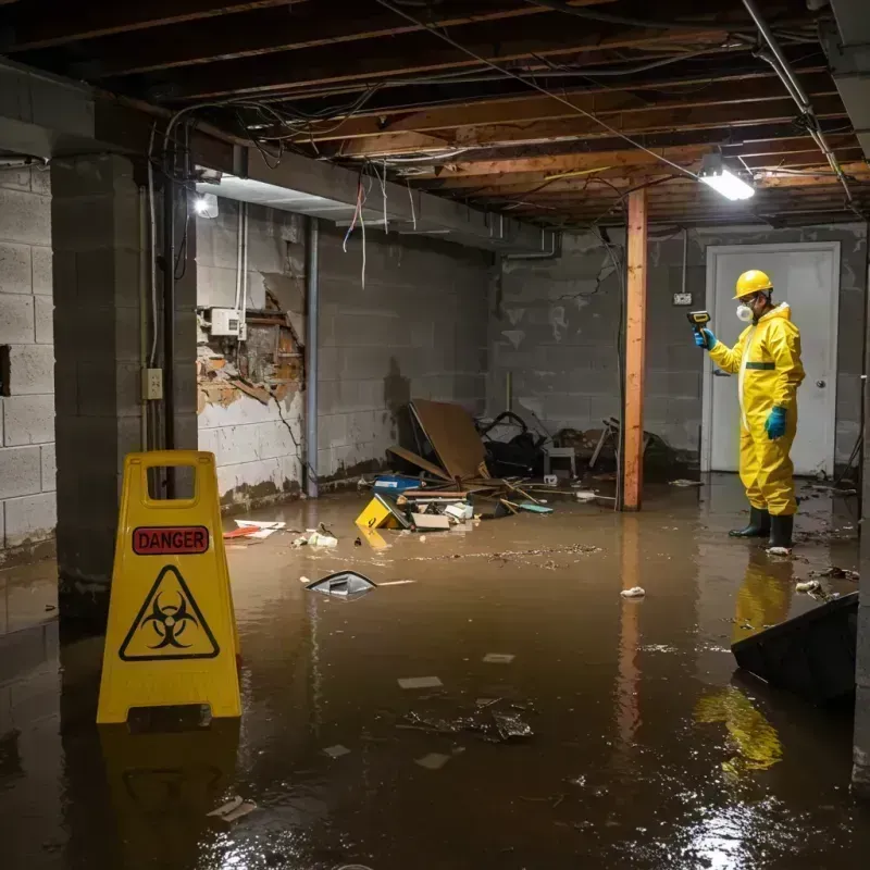 Flooded Basement Electrical Hazard in Edgewood, PA Property